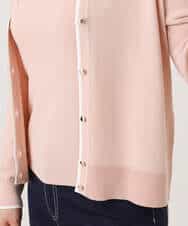 FIFFD03100 OFUON le MK(オフオン　ル　エムケー) 配色ラインアンサンブル（カーディガン&ニットプルオーバー）/UVカット/洗える/WEB限定サイズあり ライトピンク