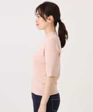 FIFFD03100 OFUON le MK(オフオン　ル　エムケー) 配色ラインアンサンブル（カーディガン&ニットプルオーバー）/UVカット/洗える/WEB限定サイズあり ライトピンク