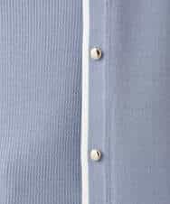 FIFFD03100 OFUON le MK(オフオン　ル　エムケー) 配色ラインアンサンブル（カーディガン&ニットプルオーバー）/UVカット/洗える/WEB限定サイズあり ライトピンク