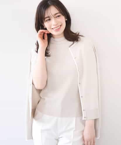 FIFFD03100 OFUON le MK 配色ラインアンサンブル（カーディガン&ニットプルオーバー）/UVカット/洗える/WEB限定サイズあり