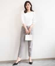 FIFGD02050 OFUON le MK(オフオン　ル　エムケー) ハイゲージ五分袖ニット/接触冷感/洗える/WEB限定サイズあり イエロー