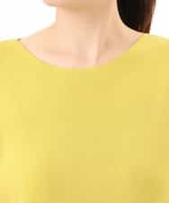 FIFGD02050 OFUON le MK(オフオン　ル　エムケー) ハイゲージ五分袖ニット/接触冷感/洗える/WEB限定サイズあり イエロー