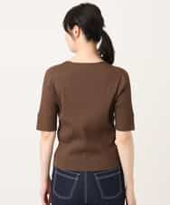 FIFGD26060 OFUON le MK(オフオン　ル　エムケー) スパークナイロン半袖ニット/洗える/アンサンブル対応/WEB限定サイズあり ライトグリーン