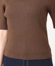 FIFGD26060 OFUON le MK(オフオン　ル　エムケー) スパークナイロン半袖ニット/洗える/アンサンブル対応/WEB限定サイズあり ライトグリーン