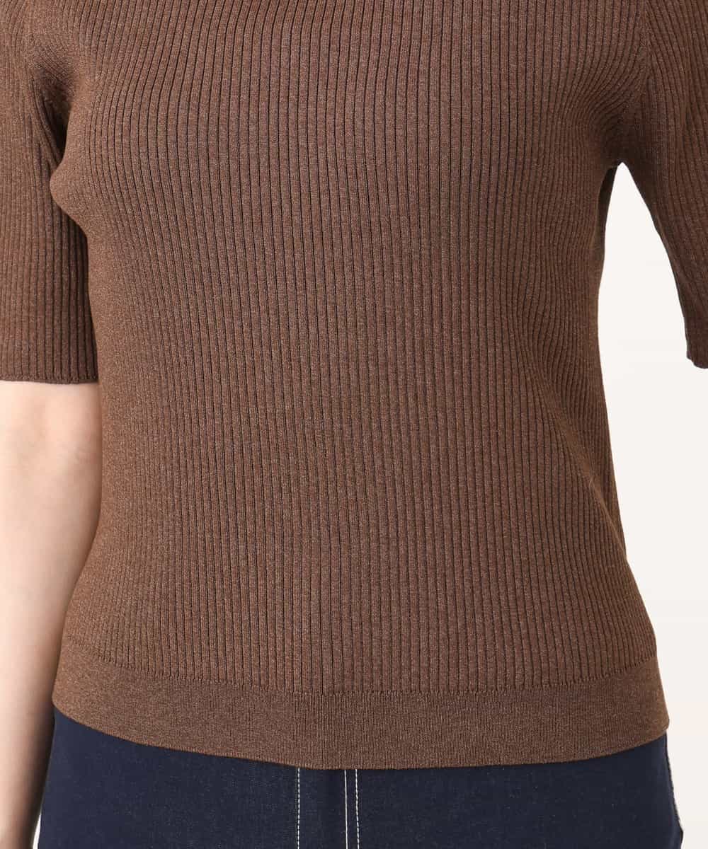 FIFGD26060 OFUON le MK(オフオン　ル　エムケー) スパークナイロン半袖ニット/洗える/アンサンブル対応/WEB限定サイズあり ライトグリーン