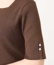 FIFGD26060 OFUON le MK(オフオン　ル　エムケー) スパークナイロン半袖ニット/洗える/アンサンブル対応/WEB限定サイズあり ライトグリーン