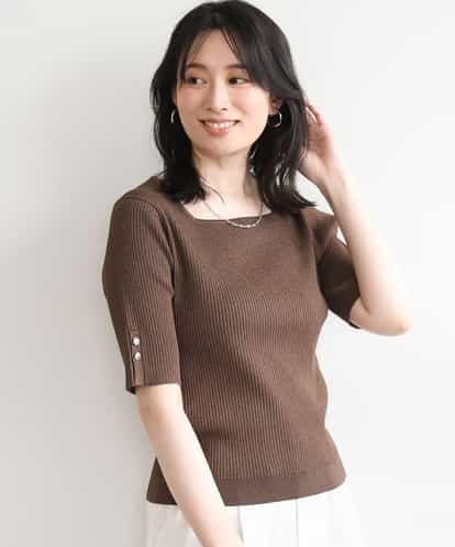 FIFGD26060 OFUON le MK スパークナイロン半袖ニット/洗える/アンサンブル対応/WEB限定サイズあり