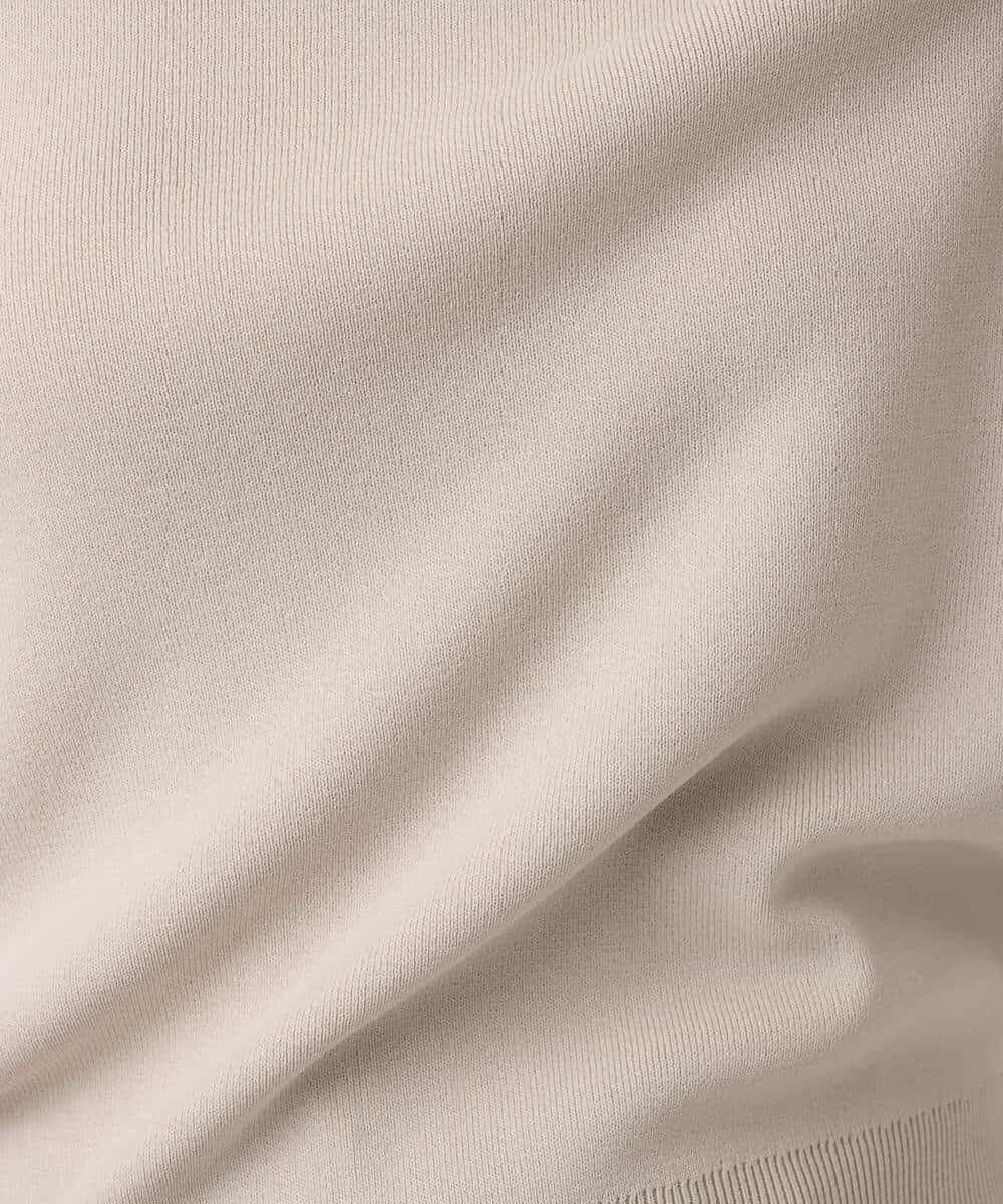 FIFGD43054 OFUON le MK(オフオン　ル　エムケー) ハイゲージVネックニット/接触冷感/UVカット/洗える/WEB限定サイズあり サーモンオレンジ