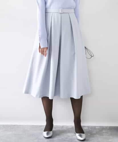 FIHDD06080  タックフレアースカート/洗える