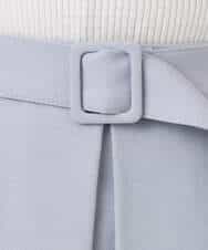 FIHDD06080 OFUON le MK(オフオン　ル　エムケー) タックフレアースカート/洗える ライトブルー