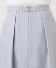 FIHDD06080 OFUON le MK(オフオン　ル　エムケー) タックフレアースカート/洗える ライトブルー