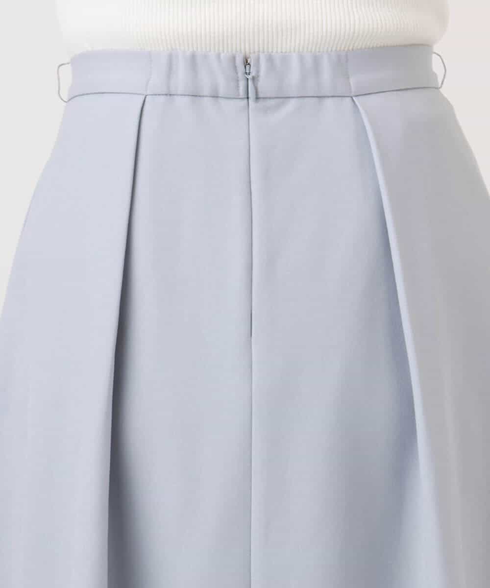 FIHDD06080 OFUON le MK(オフオン　ル　エムケー) タックフレアースカート/洗える ライトブルー