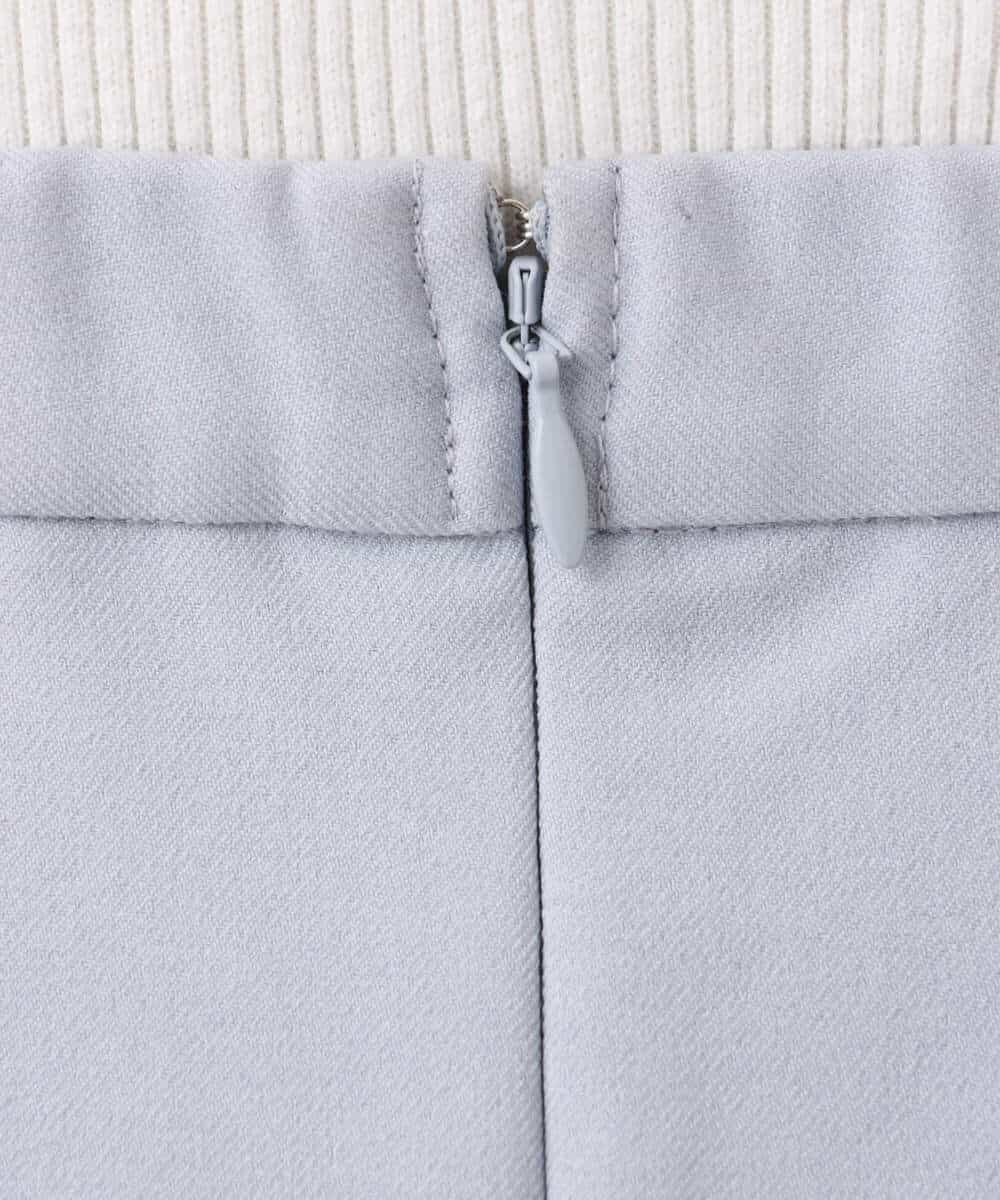 FIHDD06080 OFUON le MK(オフオン　ル　エムケー) タックフレアースカート/洗える ライトブルー