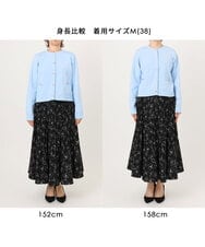 FIHFD06090 OFUON le MK(オフオン　ル　エムケー) ラインフラワープリーツスカート/洗える/WEB限定サイズあり ライトピンク