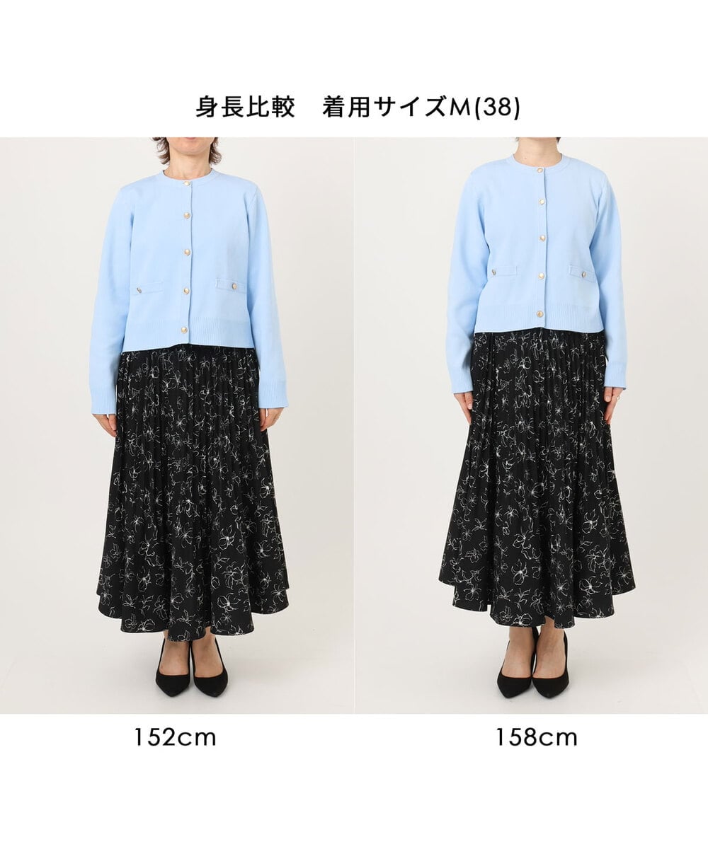 FIHFD06090 OFUON le MK(オフオン　ル　エムケー) ラインフラワープリーツスカート/洗える/WEB限定サイズあり ライトピンク