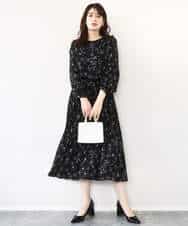 FIHFD06090 OFUON le MK(オフオン　ル　エムケー) ラインフラワープリーツスカート/洗える/WEB限定サイズあり ライトピンク