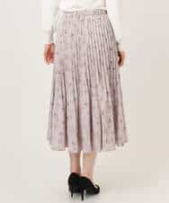 FIHFD06090 OFUON le MK(オフオン　ル　エムケー) ラインフラワープリーツスカート/洗える/WEB限定サイズあり ライトピンク