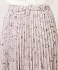 FIHFD06090 OFUON le MK(オフオン　ル　エムケー) ラインフラワープリーツスカート/洗える/WEB限定サイズあり ライトピンク