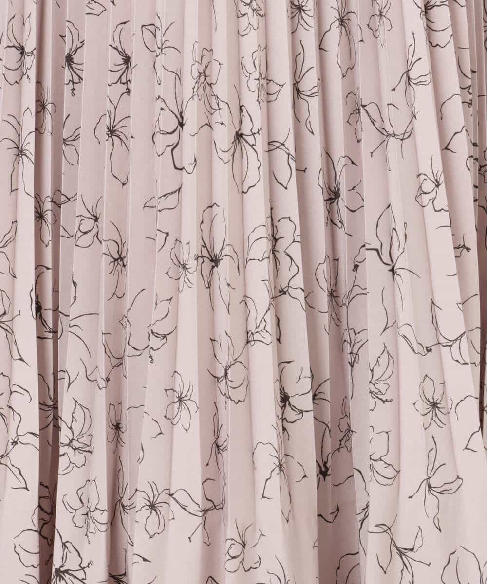 FIHFD06090 OFUON le MK(オフオン　ル　エムケー) ラインフラワープリーツスカート/洗える/WEB限定サイズあり ライトピンク