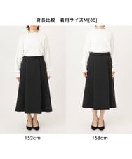 FIHFD10090 OFUON le MK(オフオン　ル　エムケー) [セットアップ対応]ライトラブルクロス ウエストタックスカート/洗える/WEB限定サイズあり ベージュ