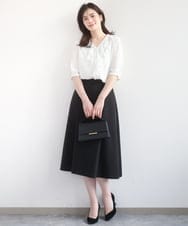 FIHFD10090 OFUON le MK(オフオン　ル　エムケー) [セットアップ対応]ライトラブルクロス ウエストタックスカート/洗える/WEB限定サイズあり ベージュ