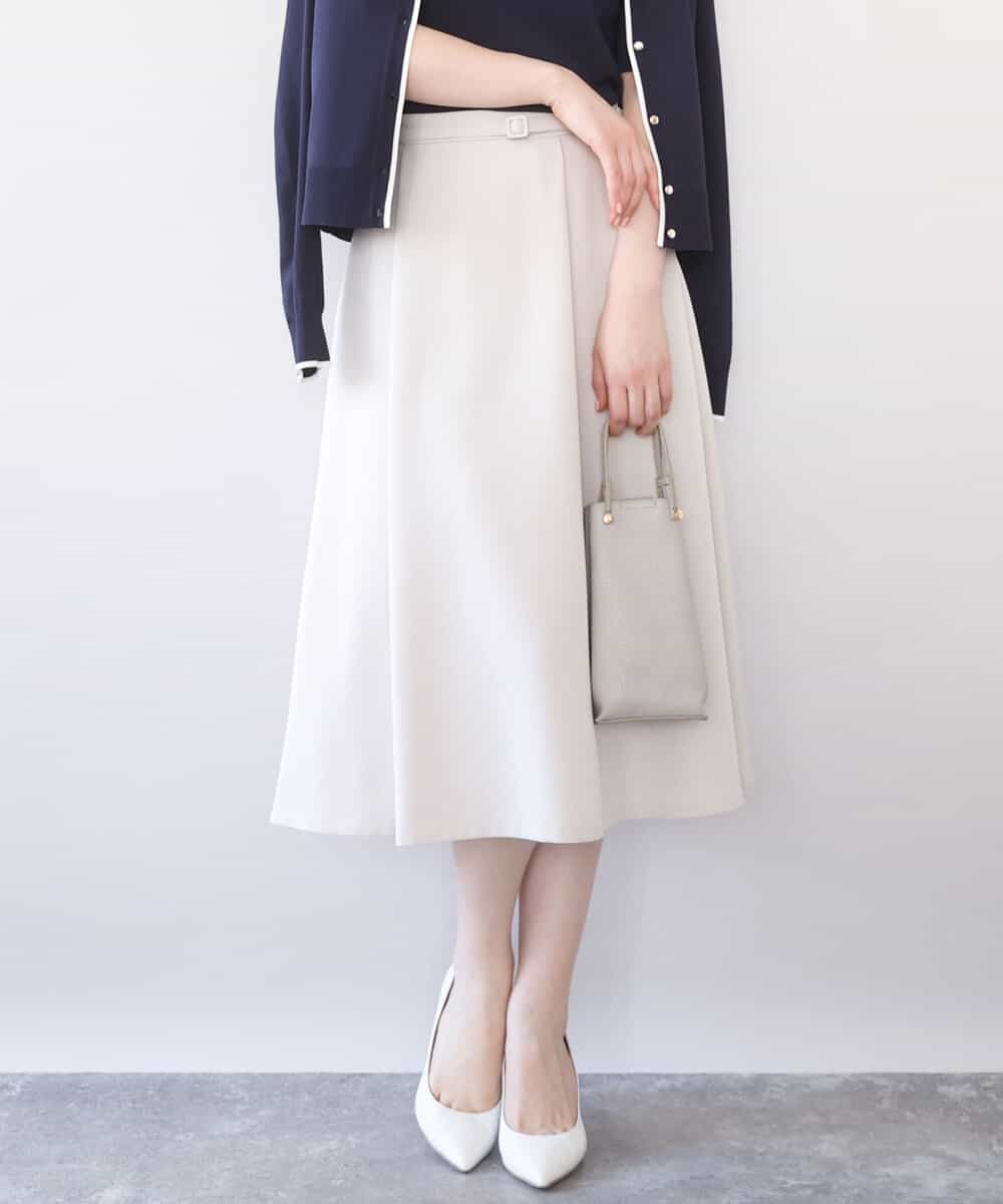 FIHFD10090 OFUON le MK(オフオン　ル　エムケー) [セットアップ対応]ライトラブルクロス ウエストタックスカート/洗える/WEB限定サイズあり ベージュ