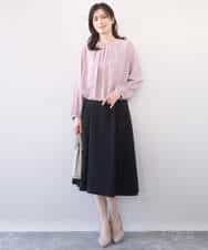 FIHFD10090 OFUON le MK(オフオン　ル　エムケー) [セットアップ対応]ライトラブルクロス ウエストタックスカート/洗える/WEB限定サイズあり ベージュ