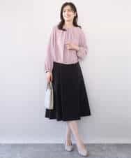 FIHFD10090 OFUON le MK(オフオン　ル　エムケー) [セットアップ対応]ライトラブルクロス ウエストタックスカート/洗える/WEB限定サイズあり ベージュ