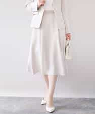 FIHFD10090 OFUON le MK(オフオン　ル　エムケー) [セットアップ対応]ライトラブルクロス ウエストタックスカート/洗える/WEB限定サイズあり ベージュ