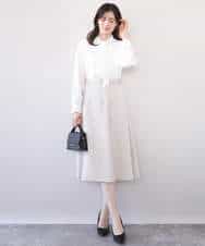 FIHFD10090 OFUON le MK(オフオン　ル　エムケー) [セットアップ対応]ライトラブルクロス ウエストタックスカート/洗える/WEB限定サイズあり ベージュ