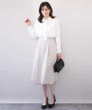 FIHFD10090 OFUON le MK(オフオン　ル　エムケー) [セットアップ対応]ライトラブルクロス ウエストタックスカート/洗える/WEB限定サイズあり ベージュ