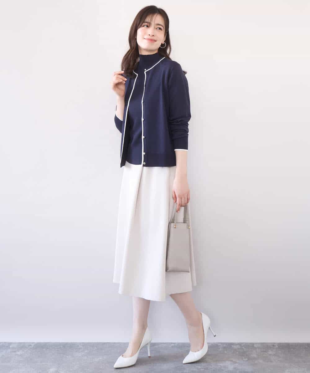 FIHFD10090 OFUON le MK(オフオン　ル　エムケー) [セットアップ対応]ライトラブルクロス ウエストタックスカート/洗える/WEB限定サイズあり ベージュ