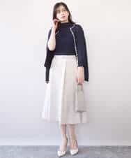 FIHFD10090 OFUON le MK(オフオン　ル　エムケー) [セットアップ対応]ライトラブルクロス ウエストタックスカート/洗える/WEB限定サイズあり ベージュ