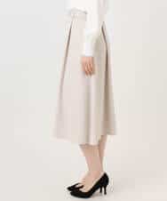 FIHFD10090 OFUON le MK(オフオン　ル　エムケー) [セットアップ対応]ライトラブルクロス ウエストタックスカート/洗える/WEB限定サイズあり ベージュ