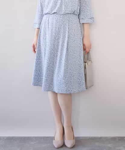 FIHFD40080 OFUON le MK カリグラフィープリント ジャージスカート/洗える/WEB限定サイズあり