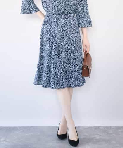 FIHFD40080  カリグラフィープリント ジャージスカート/洗える/WEB限定サイズあり