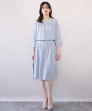 FIHFD40080 OFUON le MK(オフオン　ル　エムケー) カリグラフィープリント ジャージスカート/洗える/WEB限定サイズあり ネイビー