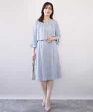 FIHFD40080 OFUON le MK(オフオン　ル　エムケー) カリグラフィープリント ジャージスカート/洗える/WEB限定サイズあり ネイビー