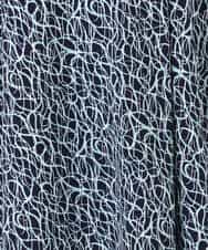 FIHFD40080 OFUON le MK(オフオン　ル　エムケー) カリグラフィープリント ジャージスカート/洗える/WEB限定サイズあり ネイビー