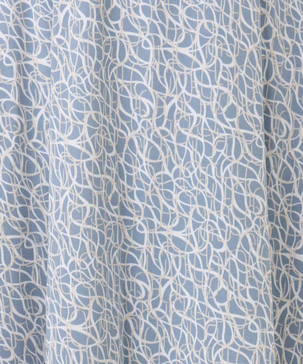 FIHFD40080 OFUON le MK(オフオン　ル　エムケー) カリグラフィープリント ジャージスカート/洗える/WEB限定サイズあり ネイビー