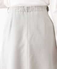 FIHFV17080 OFUON le MK(オフオン　ル　エムケー) ナチュラルストレッチ ドライタッチラップ風デザインスカート/洗える ライトグレー