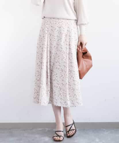 FIHGD13090 OFUON le MK レトロフラワープリントスカート/洗える