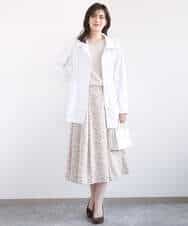 FIHGD13090 OFUON le MK(オフオン　ル　エムケー) レトロフラワープリントスカート/洗える ベージュ