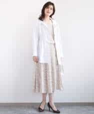 FIHGD13090 OFUON le MK(オフオン　ル　エムケー) レトロフラワープリントスカート/洗える ベージュ