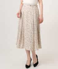 FIHGD13090 OFUON le MK(オフオン　ル　エムケー) レトロフラワープリントスカート/洗える ベージュ