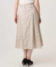 FIHGD13090 OFUON le MK(オフオン　ル　エムケー) レトロフラワープリントスカート/洗える ベージュ