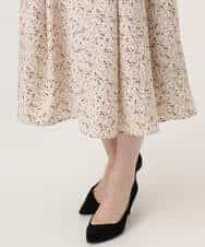 FIHGD13090 OFUON le MK(オフオン　ル　エムケー) レトロフラワープリントスカート/洗える ベージュ