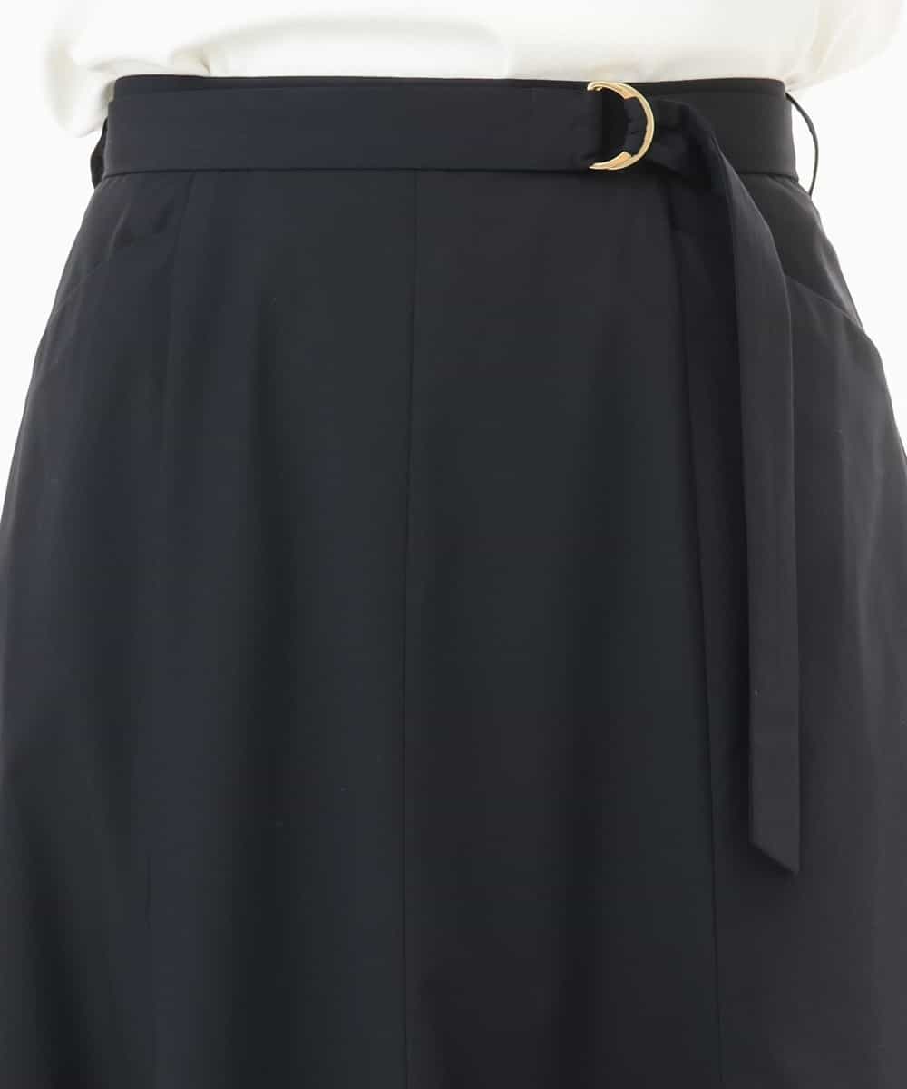 FIHHD27090 OFUON le MK(オフオン　ル　エムケー) ベルト付きフレアスカート/接触冷感/UVカット/洗える/セットアップ可 ネイビー