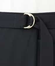 FIHHD27090 OFUON le MK(オフオン　ル　エムケー) ベルト付きフレアスカート/接触冷感/UVカット/洗える/セットアップ可 ネイビー