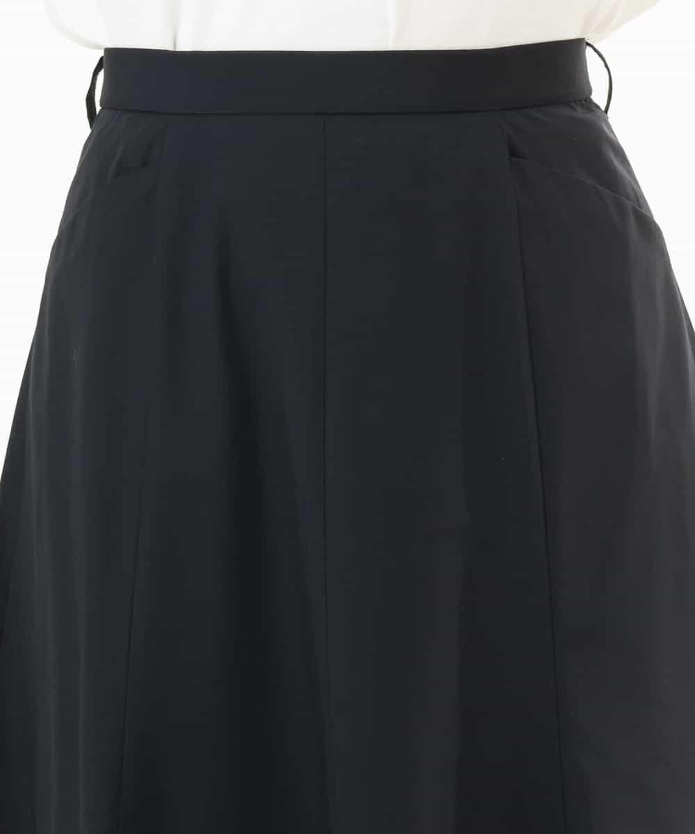 FIHHD27090 OFUON le MK(オフオン　ル　エムケー) ベルト付きフレアスカート/接触冷感/UVカット/洗える/セットアップ可 ネイビー